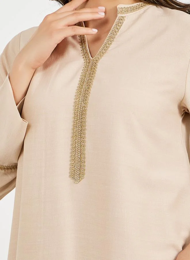 Styli Embroidered A-Line Dress