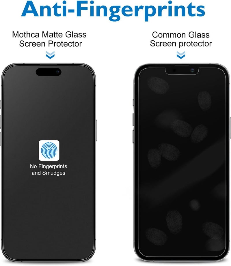 FabeKee Matte Screen Protector Compatible With iPhone 17 Pro (1 Pack), Tempered Glass film Anti-Glare & Anti-Fingerprint, Case Friendly -Smooth as Silk - Image 3