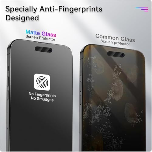 FabeKee Matte Screen Protector Compatible With iPhone 17 Pro (1 Pack), Tempered Glass film Anti-Glare & Anti-Fingerprint, Case Friendly -Smooth as Silk - Image 5