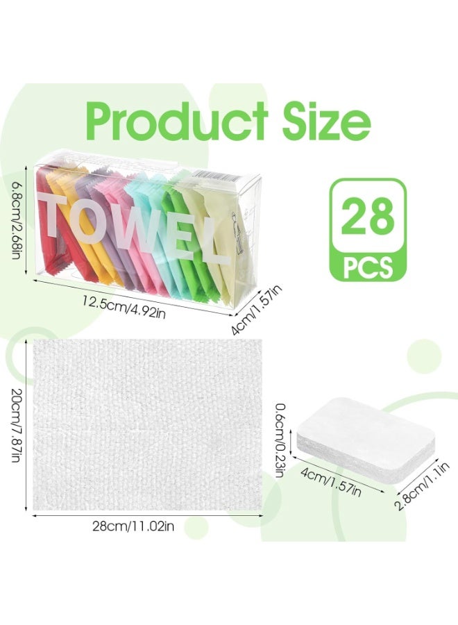 FALMER 28-Pack Compressed Disposable Face Towels, Portable Travel Towels, Super Absorbent and Quick-Drying Soft Cotton, Large Size When Wet, Ideal for Travel, Camping, Outdoor, Hotels, Gyms, and Emergency Kits - Image 2