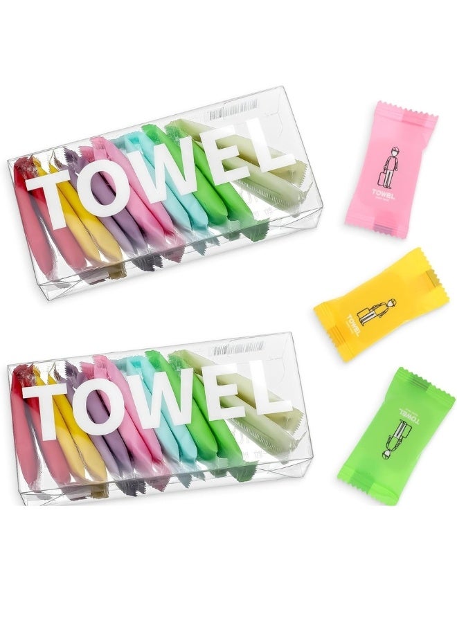 FALMER 28-Pack Compressed Disposable Face Towels, Portable Travel Towels, Super Absorbent and Quick-Drying Soft Cotton, Large Size When Wet, Ideal for Travel, Camping, Outdoor, Hotels, Gyms, and Emergency Kits - Image 1