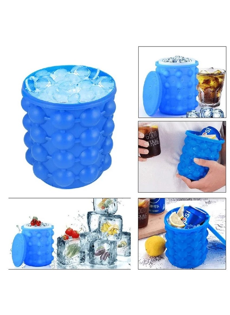 ELTRAZONE ❄️ Bucket Shape Ice Cube Maker – Blue 12cm Durable Silicone Mold for Perfect Ice Cubes – Easy to Use, Flexible Ice Tray for Cocktails, Drinks & Party Use  - Image 5