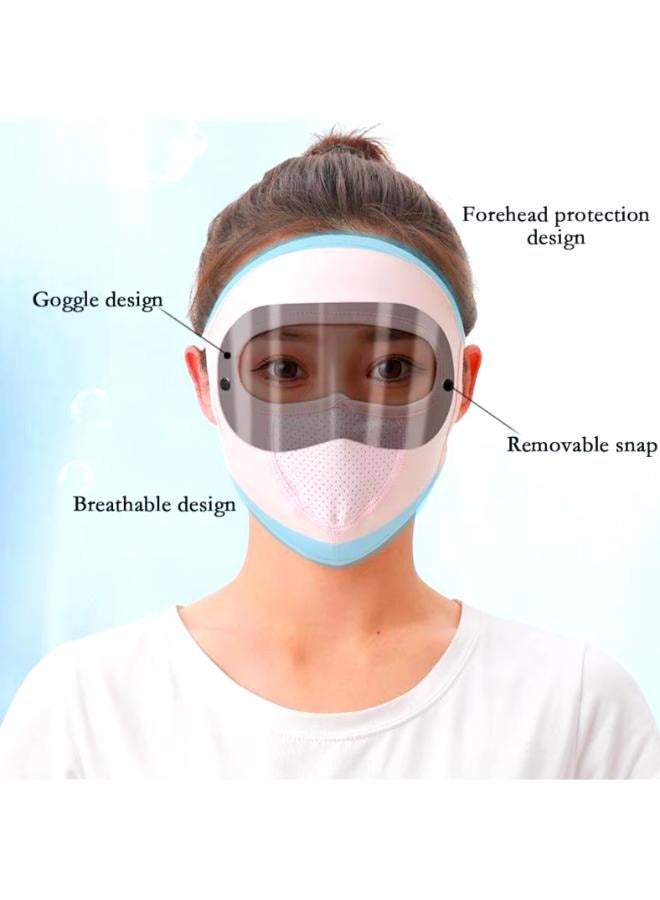 Summer Ice Silk Face Mask with Brim, UV Protection, Face Cover, Sunscreen Veil for  Outdoor Activities - Image 3