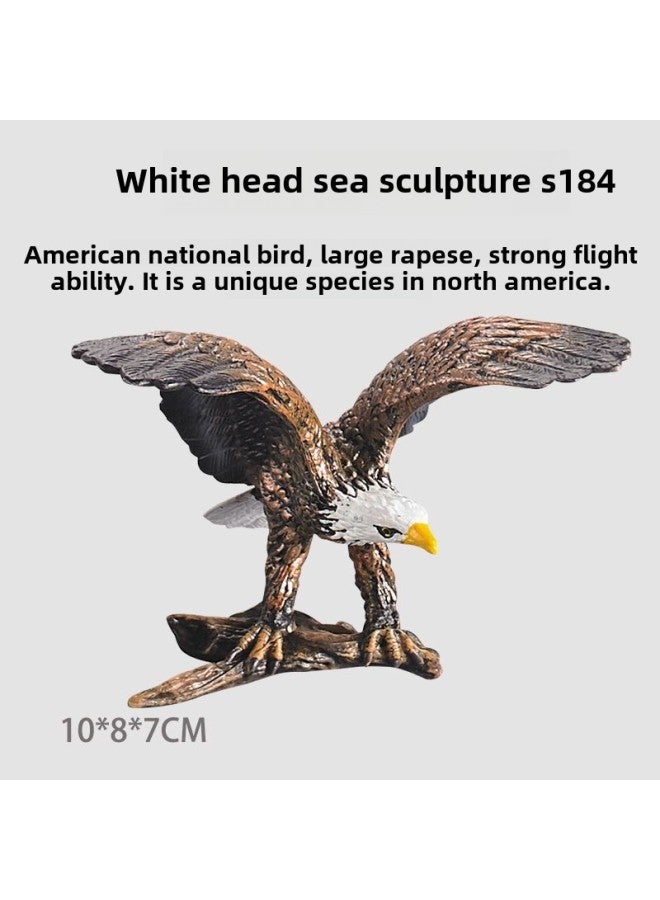 محاكاة الحياة البرية نموذج الصلبة الثعلب النسر الكنغر الكسل النعامة الذئب ليوبارد السنجاب لعبة الحلي-اللون: S184 السمور برأس أبيض - Image 1