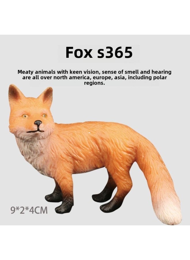 محاكاة الحياة البرية نموذج الصلبة الثعلب النسر الكنغر الكسل النعامة الذئب ليوبارد السنجاب لعبة الحلي-اللون: S184 السمور برأس أبيض - Image 3