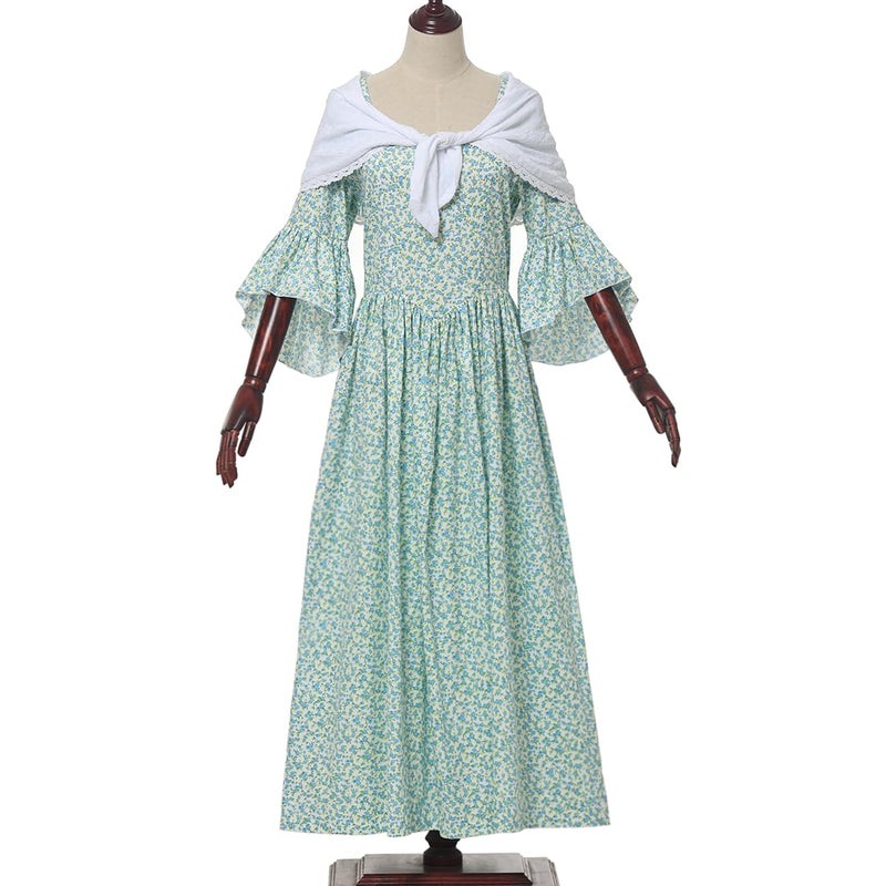 GRACEART Pioneer Woman Costume Colonial Prairie Dress for Women 100% Cotton - Image 2