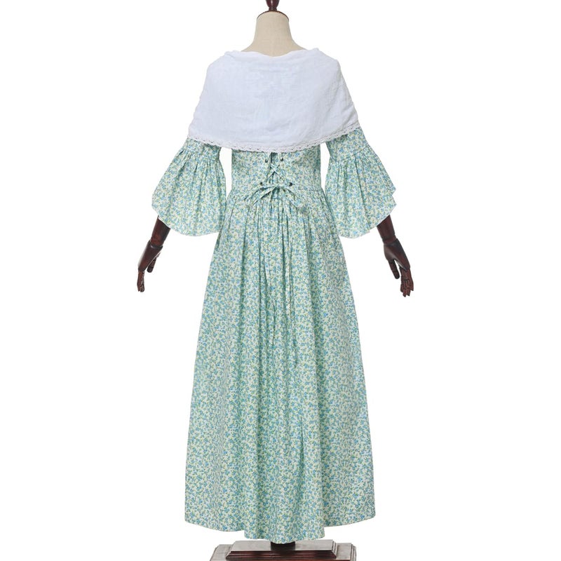 GRACEART Pioneer Woman Costume Colonial Prairie Dress for Women 100% Cotton - Image 3