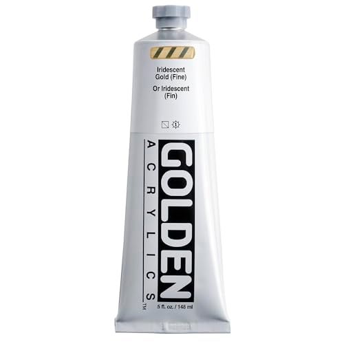 GOLDEN Heavy Body Acrylics Iridescent Gold Fine 5 fl oz Tube Professional Acrylic Paint SemiTransparent - Image 1