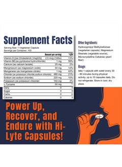 Hi-Lyte Electrolyte Replacement Capsules | Rapid Rehydration Supplement | Vegan, Vegetarian, Keto Friendly | Gentle on Stomach | Magnesium, Potassium, Sodium & Zinc + | 100 Capsules  - Image 3