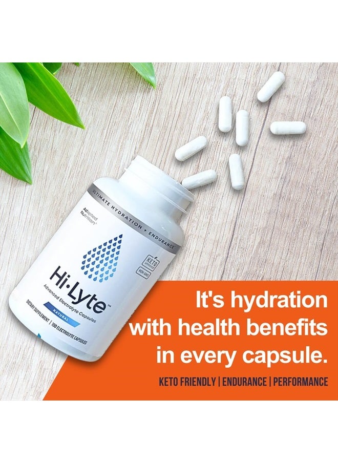 Hi-Lyte - Electrolyte Replacement Capsules | Rapid Rehydration Supplement | Vegan, Vegetarian, Keto Friendly | Gentle on Stomach | Magnesium, Potassium, Sodium & Zinc + | 100 Capsules - Image 1