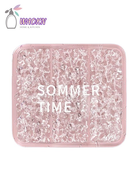 Ice pad Summer Cooling Device Can Be Used As A Car Seat Cushion Pet Ice Pad Computer Cooling Pad Dog Cooling Mat Dog Cooling Pad Portable Cooling dog Pad with ice-sensing gel Pink