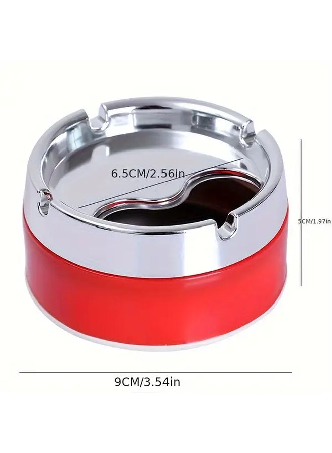 Windproof Rotating White Electroplated Ashtray Thickened Design For Home Office - Image 3
