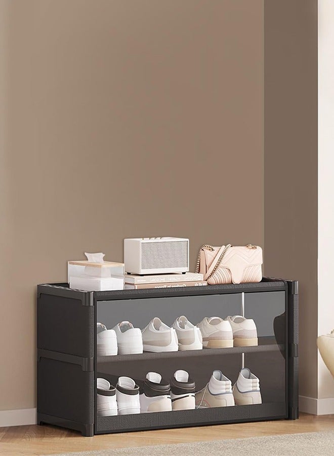 Solerconm 2-Tier Shoe Rack – Space-Saving Shoe Storage Organizer Cabinet for Entryway, Closet, Hallway or Bedroom - Image 5