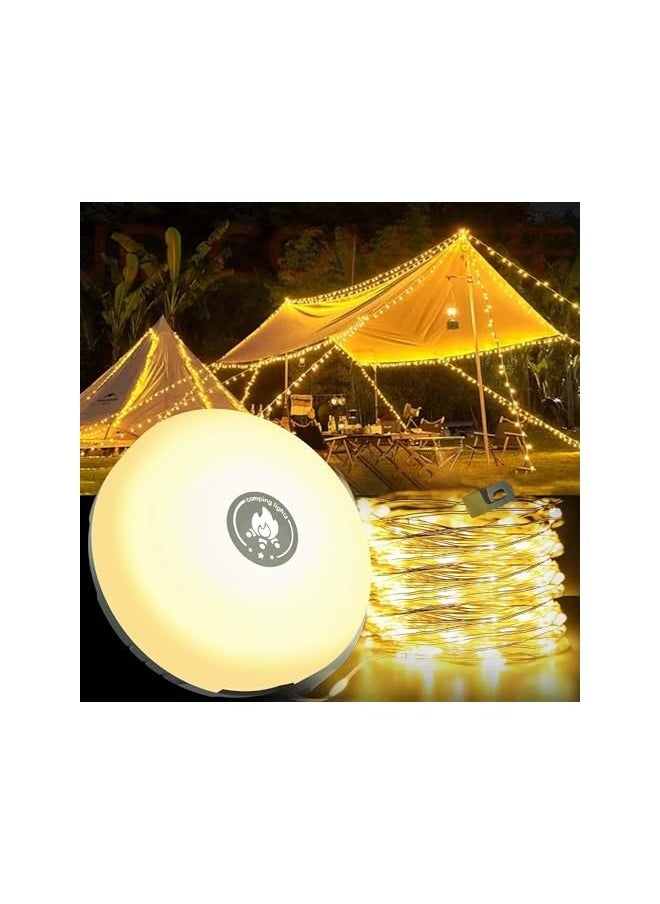 The Bros Camping Fairy Lights, 10M Camping String Lights, USB Rechargeable Outdoor String Lights, 4-in-1 Portable Rechargeable LED Fairy Lights 8 Lighting Modes for Camping Hiking Yard and Outdoor  - Image 2