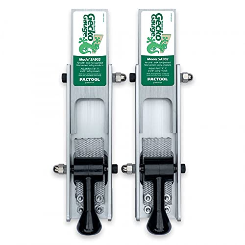 PacTool Gecko Gauge, The Original Home Siding Installation Kit - For Use with 5/16 Inch Fiber Cement Siding and James Hardie Siding, Includes 2 Gecko Gauge Clamps - Image 1
