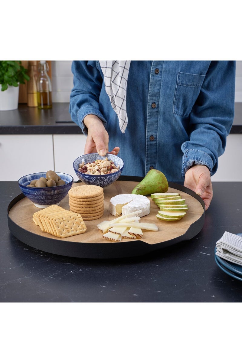 Lazy Susan, acacia veneer, 42 cm - Image 4