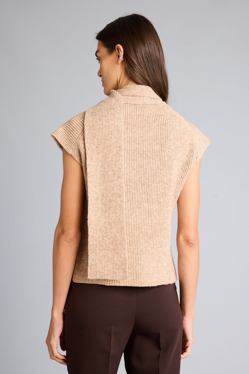DeFacto Beige Woman Regular Fit Ribbed Vest Casual - Image 5