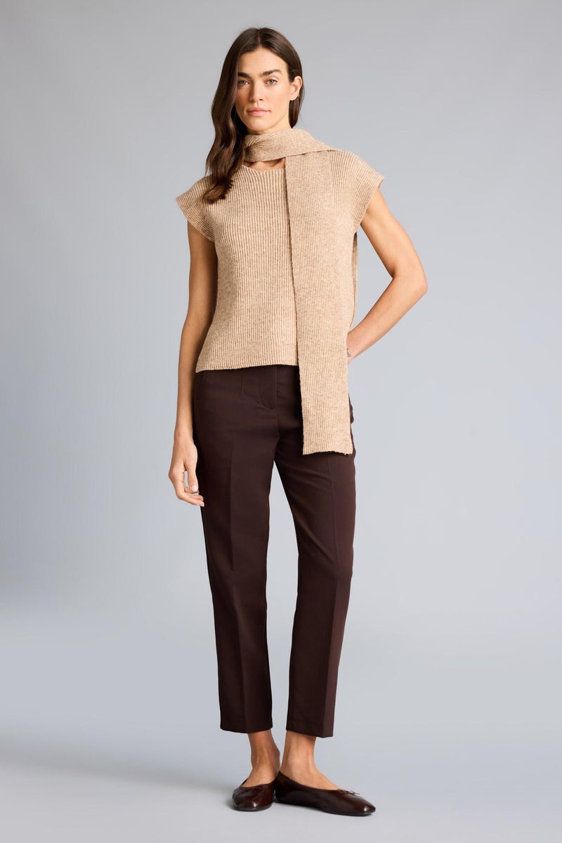 DeFacto Beige Woman Regular Fit Ribbed Vest Casual - Image 2