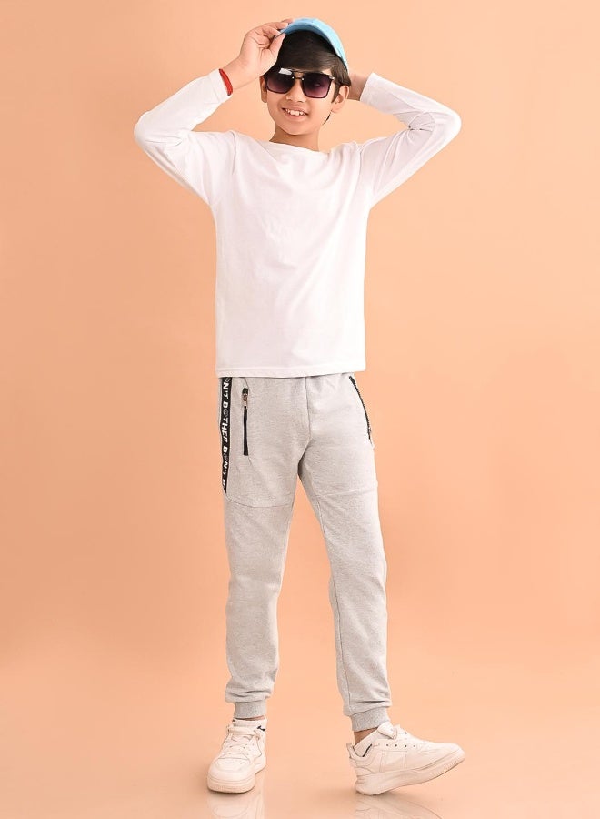 LILPICKS Boys Grey Jogger Trouser  - Image 1