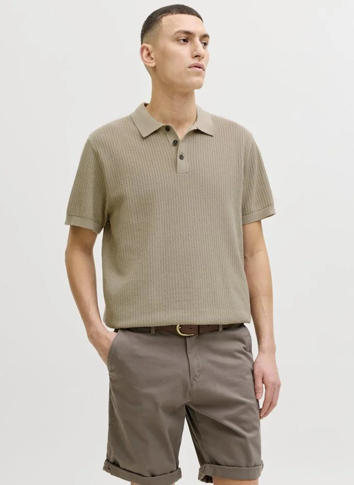 JACK & JONES Short sleeve knit Polo shirt