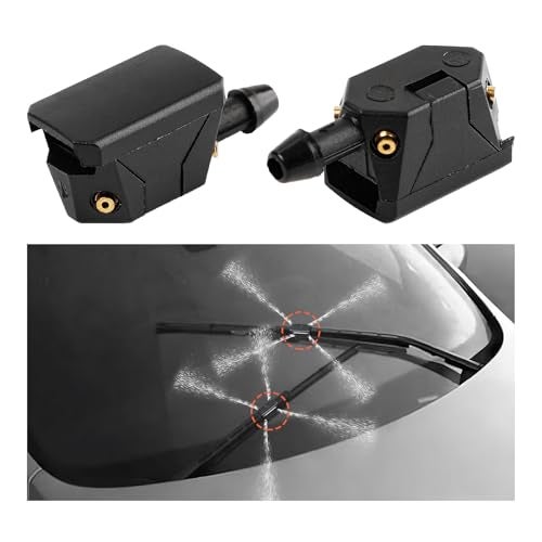 Suvnie 4 PCS Front Windshield Washer Nozzles, 4 Holes Car Windshield Washer Wiper Arm Sprayer, Auto Left Right Windshield Washer Squirter Nozzle Replacement, Universal Vehicle Accessories (2 PCS) - Image 1