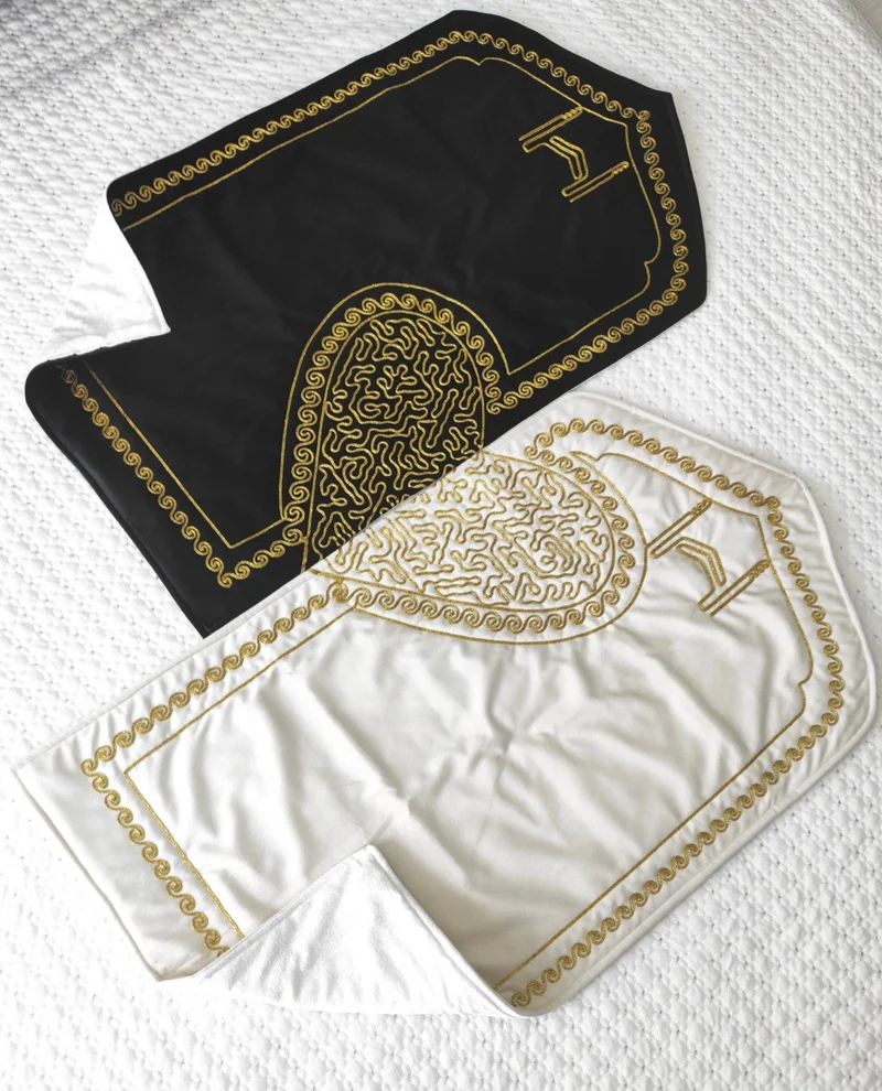 Dilex Heart Prayer Rug Paired Double Prayer Rug Bride Groom Bundle with Prayer Beads Gift Dowry Box