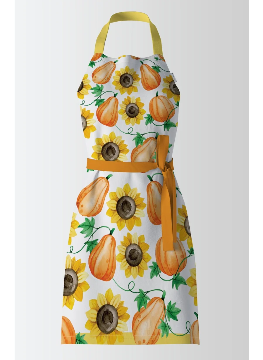 Ays Home Exclusive Sunflower Patterned Kitchen Apron