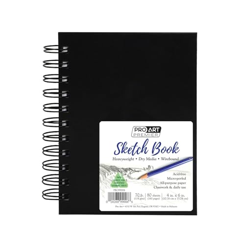 Pro Art Pro-Art Spiral Sketch Book 4x6": 80 Sheets - Image 1