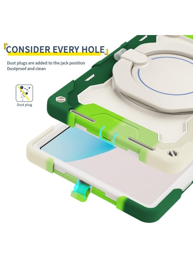 عام غطاء أطفال لهونور باد 10 12.1 بوصة 2025، غلاف 3 طبقات متين مقاوم للصدمات من البلاستيك الصلب والسيليكون، مع مقبض حلقي دوار 360 درجة وحامل، مزود بحزام كتف. - Image 5