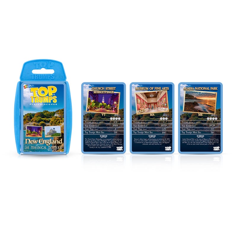 Top Trumps Card Game New England - Family Games for Kids and Adults - Learning Games - Kids Card Games for 2 Players and More - Kid War Games - Card Wars - for 6 Plus Kids - Image 2