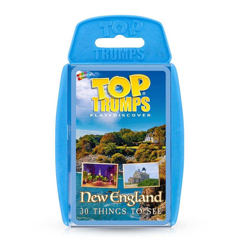 Top Trumps Card Game New England - Family Games for Kids and Adults - Learning Games - Kids Card Games for 2 Players and More - Kid War Games - Card Wars - for 6 Plus Kids - Image 1