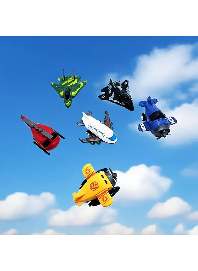 9pcs Mini Airplane Pull Back Car Toys Friction Powered Vehicles Birthday Party Favors - Image 5