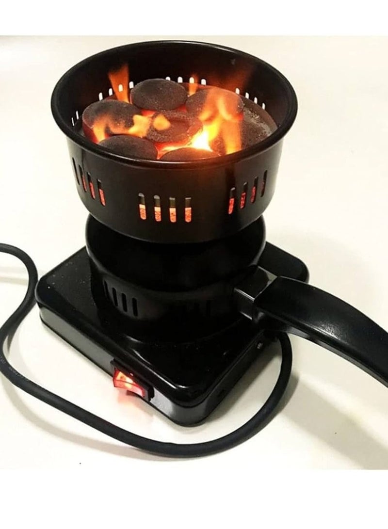 Denx Electric charcoal Burner Featuring a Stylish and Modern Design in Black - Image 2