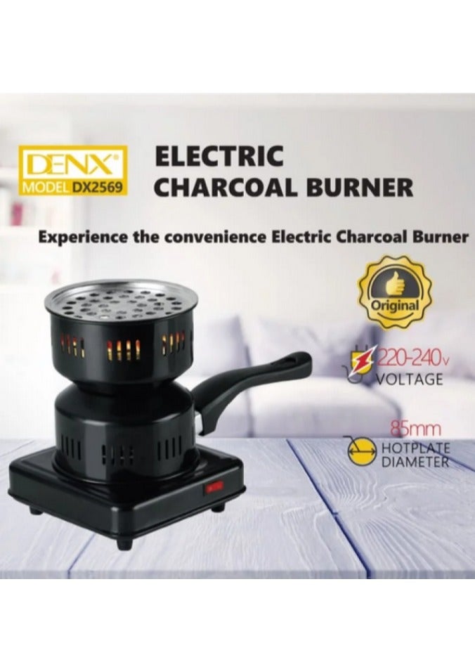Denx Electric charcoal Burner Featuring a Stylish and Modern Design in Black - Image 3