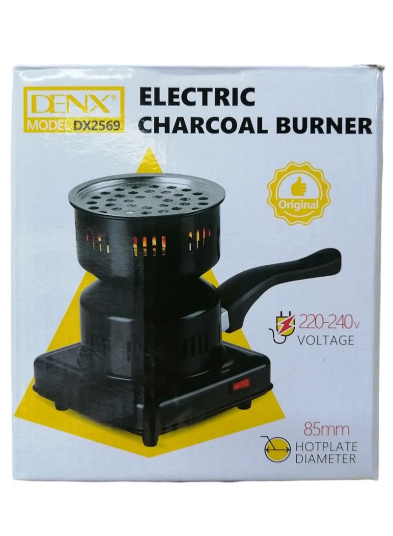Denx Electric charcoal Burner Featuring a Stylish and Modern Design in Black - Image 4