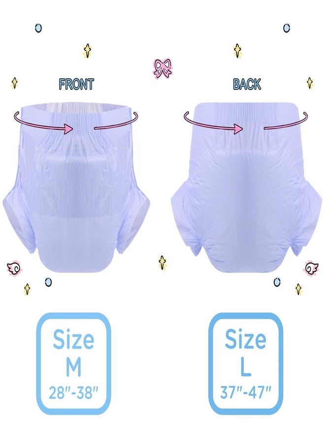 CutiePlusU Disposable Adult Diaper Heavy Absorption Dry Surface Adult Diapers All Night- Purple 10 Pieces (Medium 28"-38") - Image 4