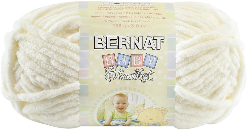 Bernat Baby Blanket Yarn 35 oz Gauge 6 Super Bulky Vanilla