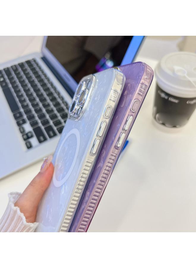 S-TOP Case For iPhone 13 Pro Max Plating Texture MagSafe TPU Phone Case with Glitter Lens Film - Image 5