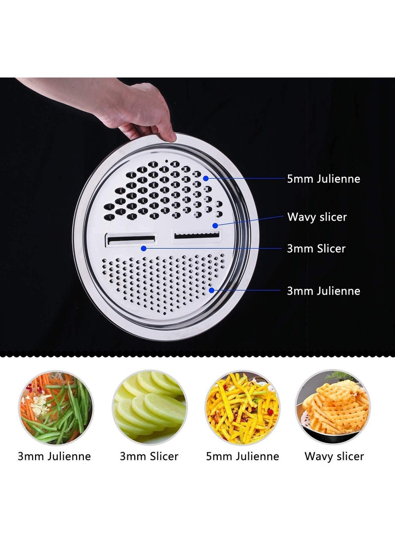 Mishrit - Mishrit 5 in 1 Graters & Slicer, Bowl with Strainer Bowl l Piller and Greater l Stainless Steel Bowl l Rice Strainer for Kitchen. - Image 1