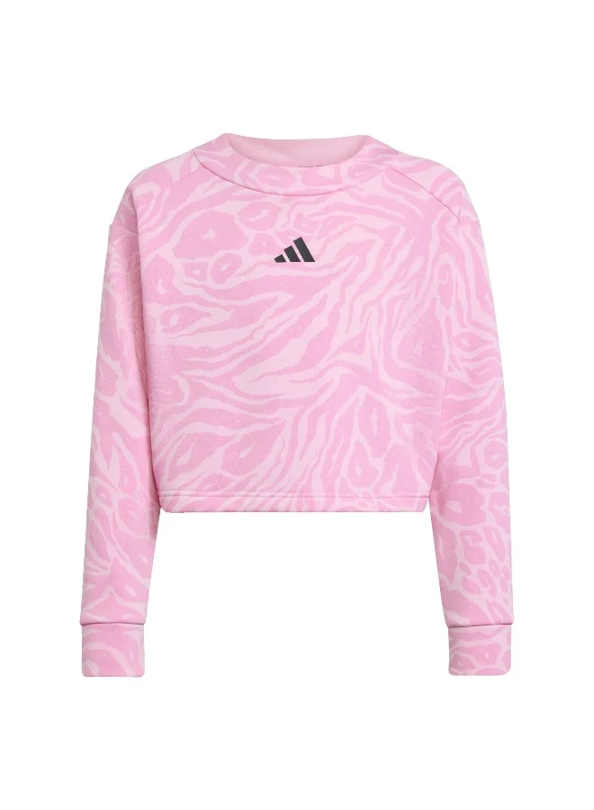 adidas Adidas Jg Fi Aop Top W Pink Not Sports Specific Sweatshirts For Women