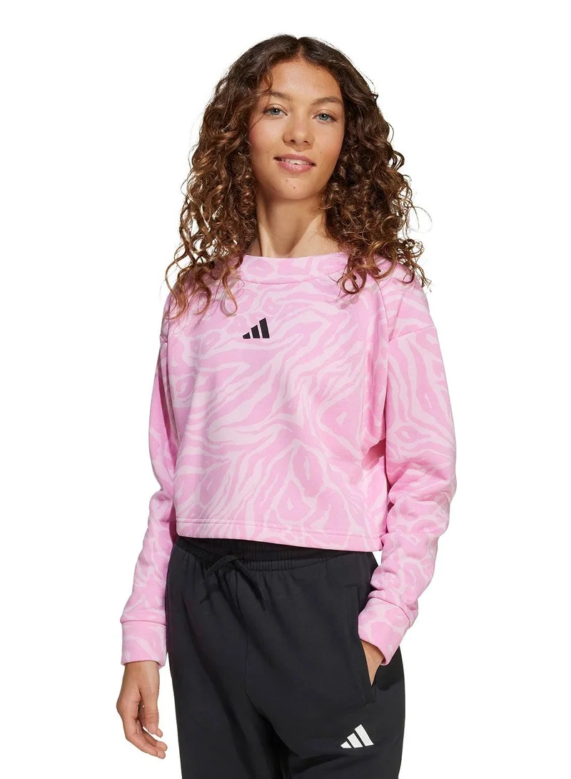Adidas adidas Jg Fi Aop Top Pink Not Sports Specific Sweatshirts