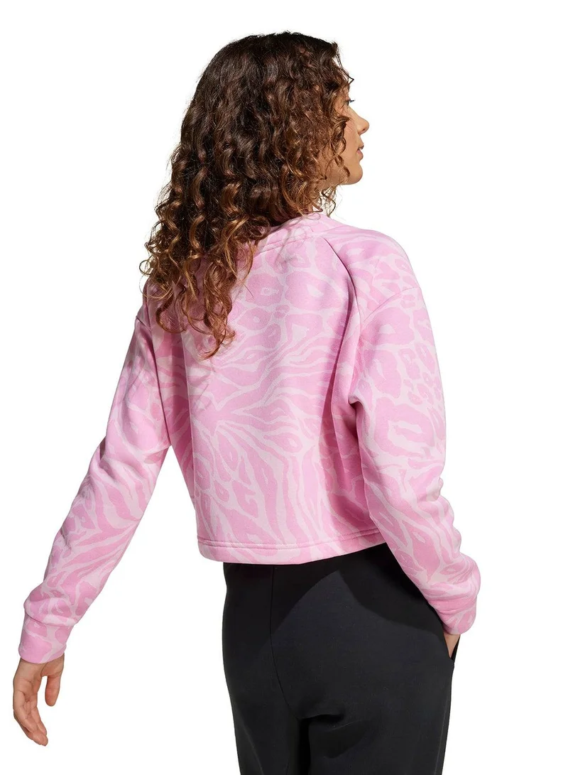 Adidas adidas Jg Fi Aop Top Pink Not Sports Specific Sweatshirts