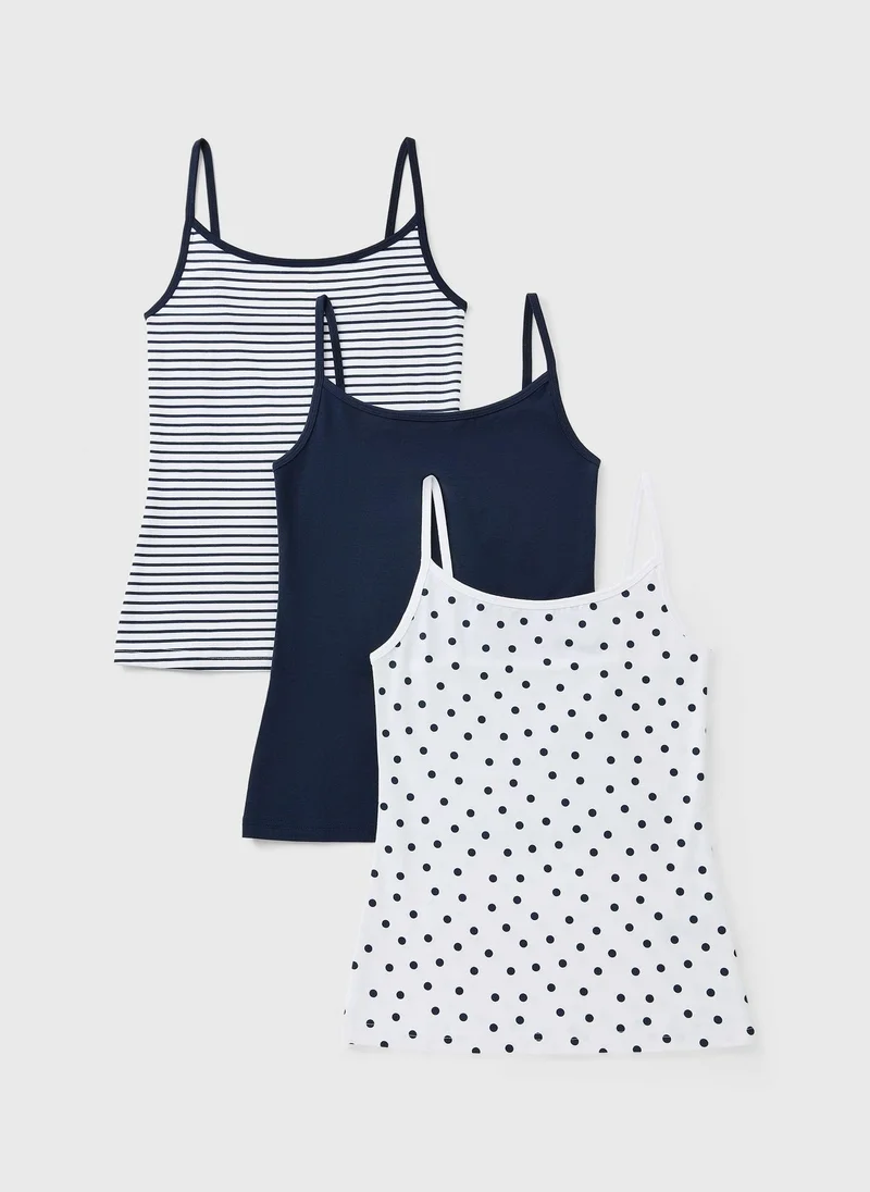 ماتلان 3 Pack Navy Cami Tops