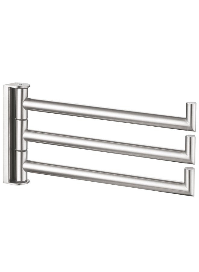 APLusee Brushed Nickel Swivel Towel Rack, 304 Stainless Steel Foldable Towel Bar with Three Swing Arm, Wall Mounted - Image 1