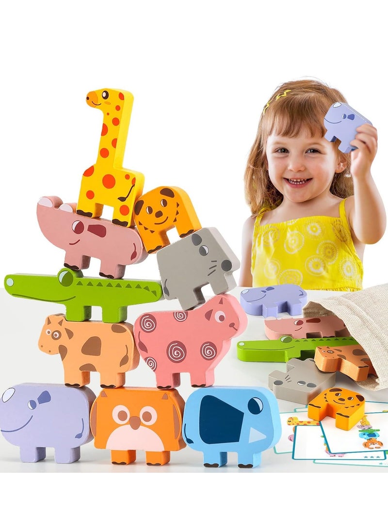 Montessori Toys for 1 2 3 4 Year Old Year, Wooden Blocks Sorting & Stacking Toys Gifts for 2-4 Year Old Girl Boy Toddlers, Kids Preschool Educational Toys Fine Motor Skills Learning Games Puzzles Toy - Image 1