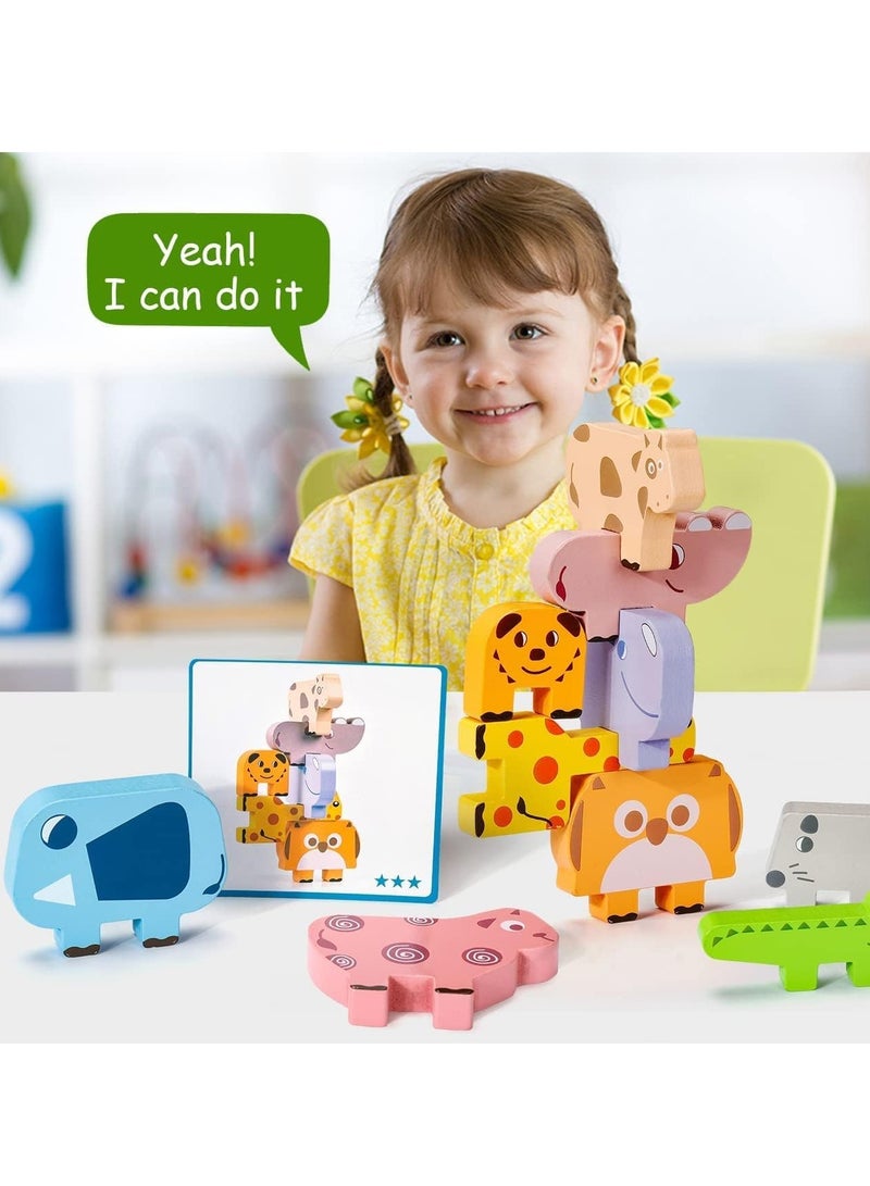 Montessori Toys for 1 2 3 4 Year Old Year, Wooden Blocks Sorting & Stacking Toys Gifts for 2-4 Year Old Girl Boy Toddlers, Kids Preschool Educational Toys Fine Motor Skills Learning Games Puzzles Toy - Image 3