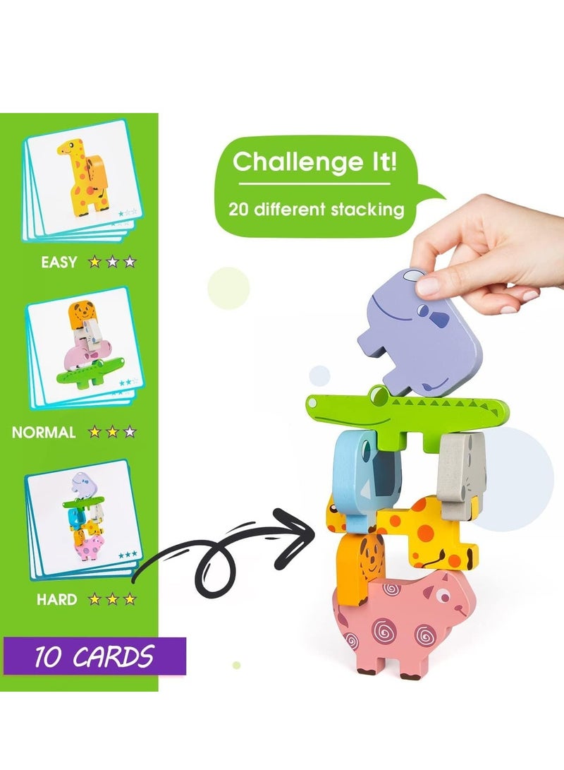 Montessori Toys for 1 2 3 4 Year Old Year, Wooden Blocks Sorting & Stacking Toys Gifts for 2-4 Year Old Girl Boy Toddlers, Kids Preschool Educational Toys Fine Motor Skills Learning Games Puzzles Toy - Image 5