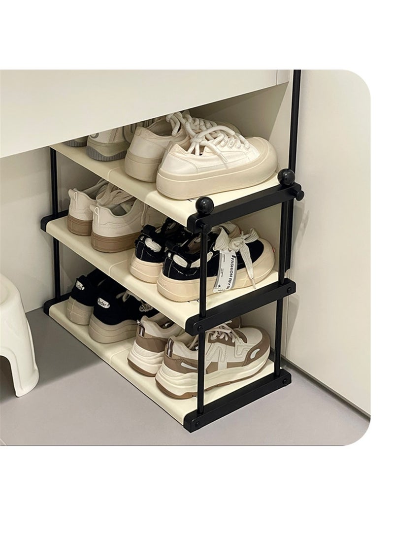 4-Tier Shoe Rack, Freestanding Vertical Shoe Storage Organizer, Large Capacity Shoe Shelves for Entryway and Closet, Easy Assembly and Space-Saving, 73.5*25*63cm (White) - Image 4