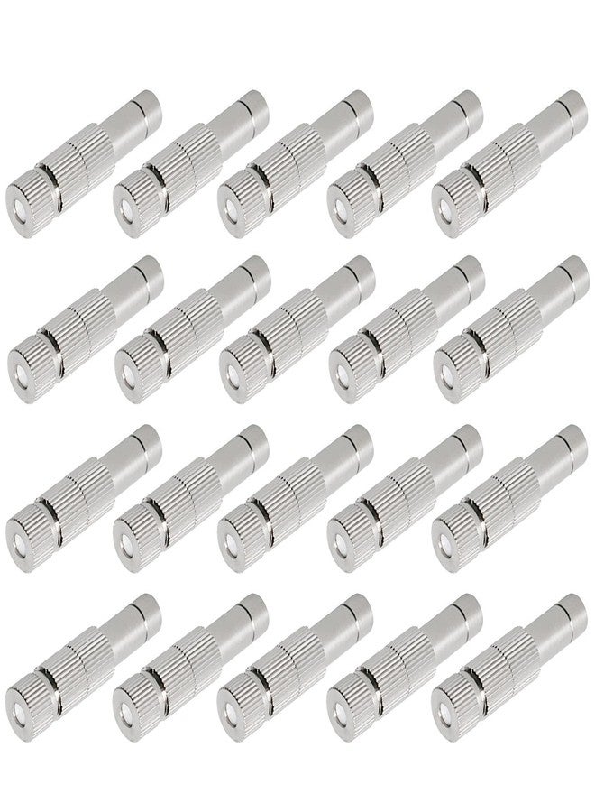 Wexecon 20pcs Brass Mister Nozzles, 6mm Misting Nozzles for Outdoor Cooling System, Landscaping, Air Humidification, Greenhouse Irrigation (with Filter, 0.006"/0.15mm Orifice) - Image 1