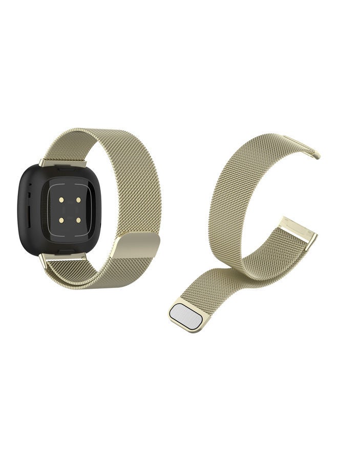 Perfii Milanese Replacement Band For Fitbit Versa 3/Sense Light Gold - Image 2